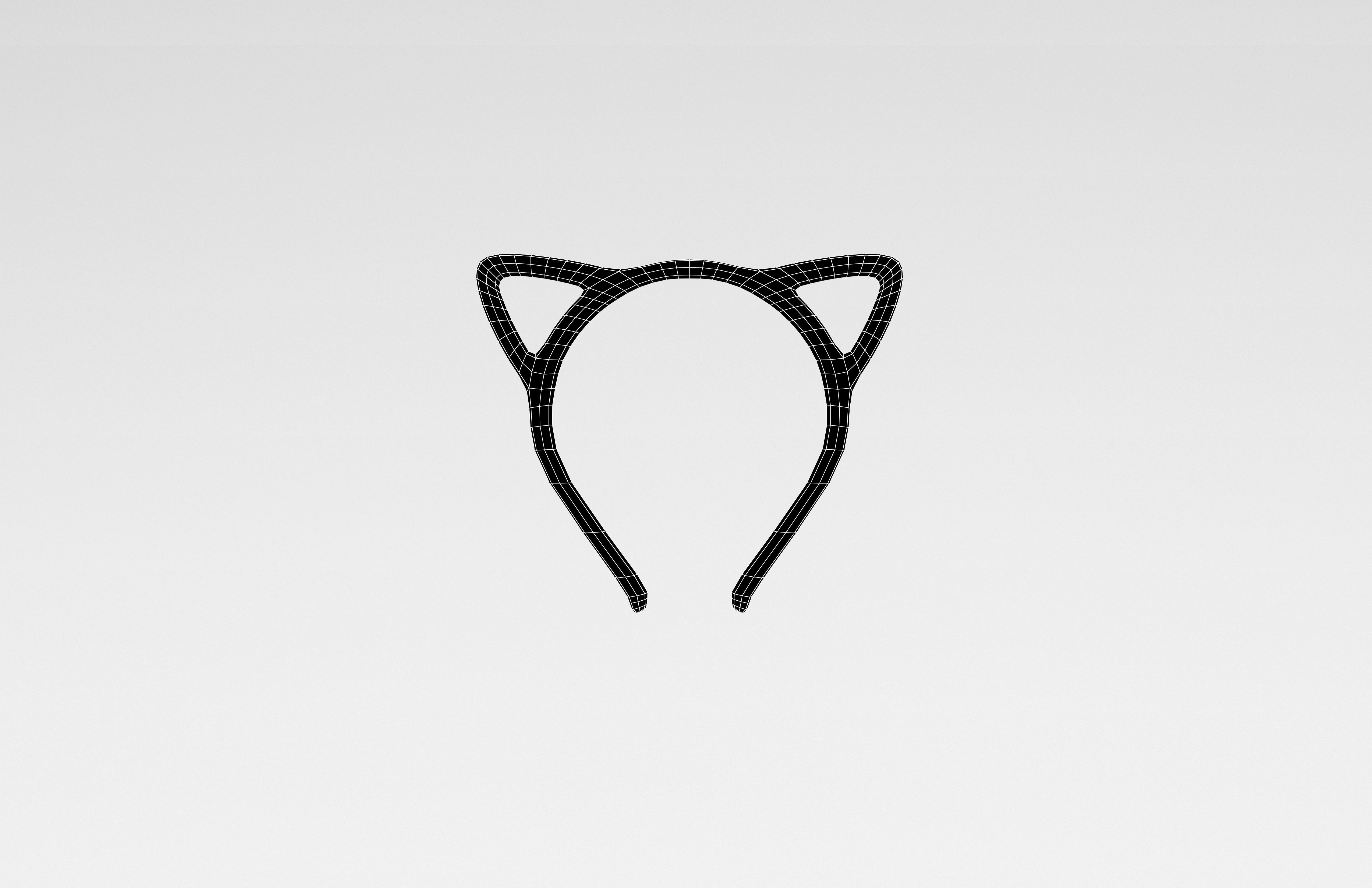 Cat Ear Headband v1 005 Low-poly 3D model_5