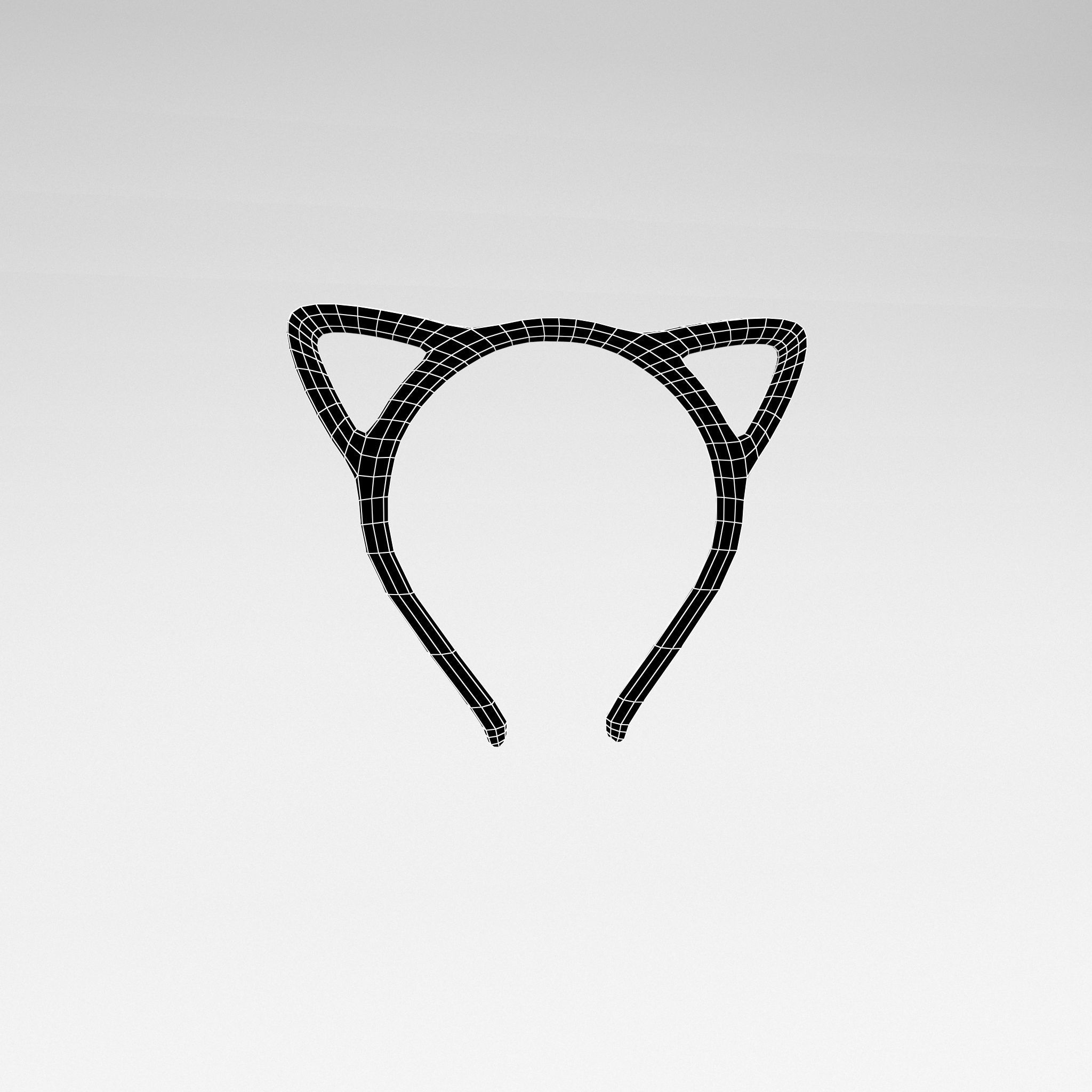 Cat Ear Headband v1 005 Low-poly 3D model_4