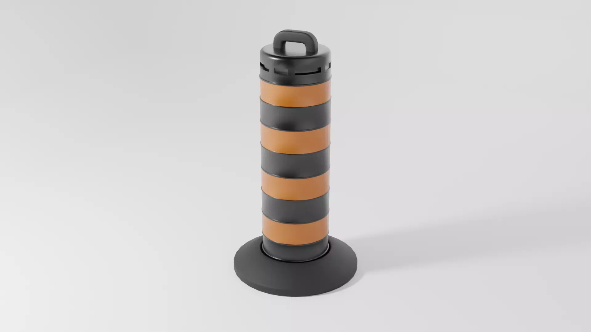 Traffic Barrel 2 Low-poly 3D model
