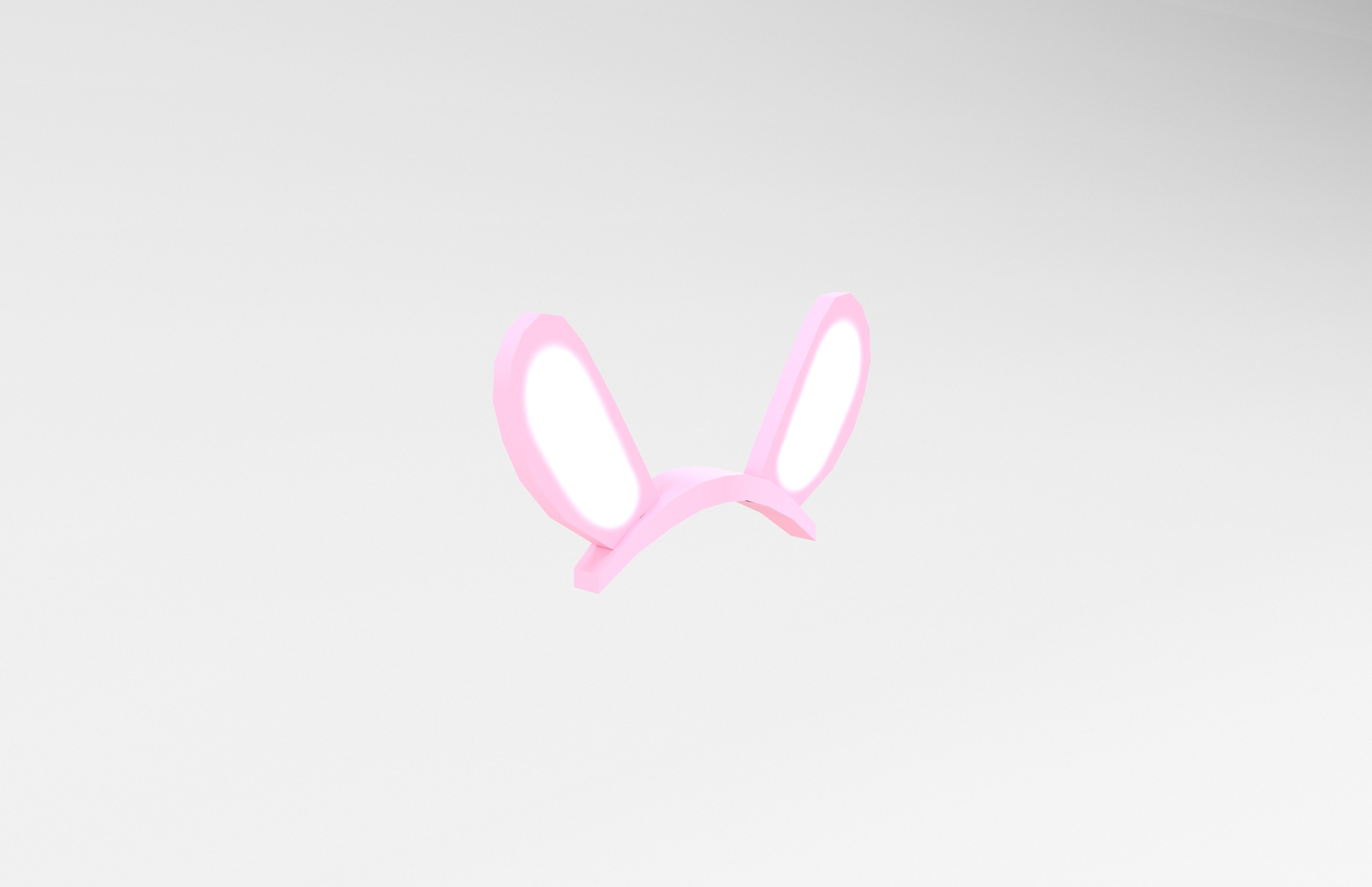 Low Poly Bunny Hairband v1 001 Low-poly 3D model_3