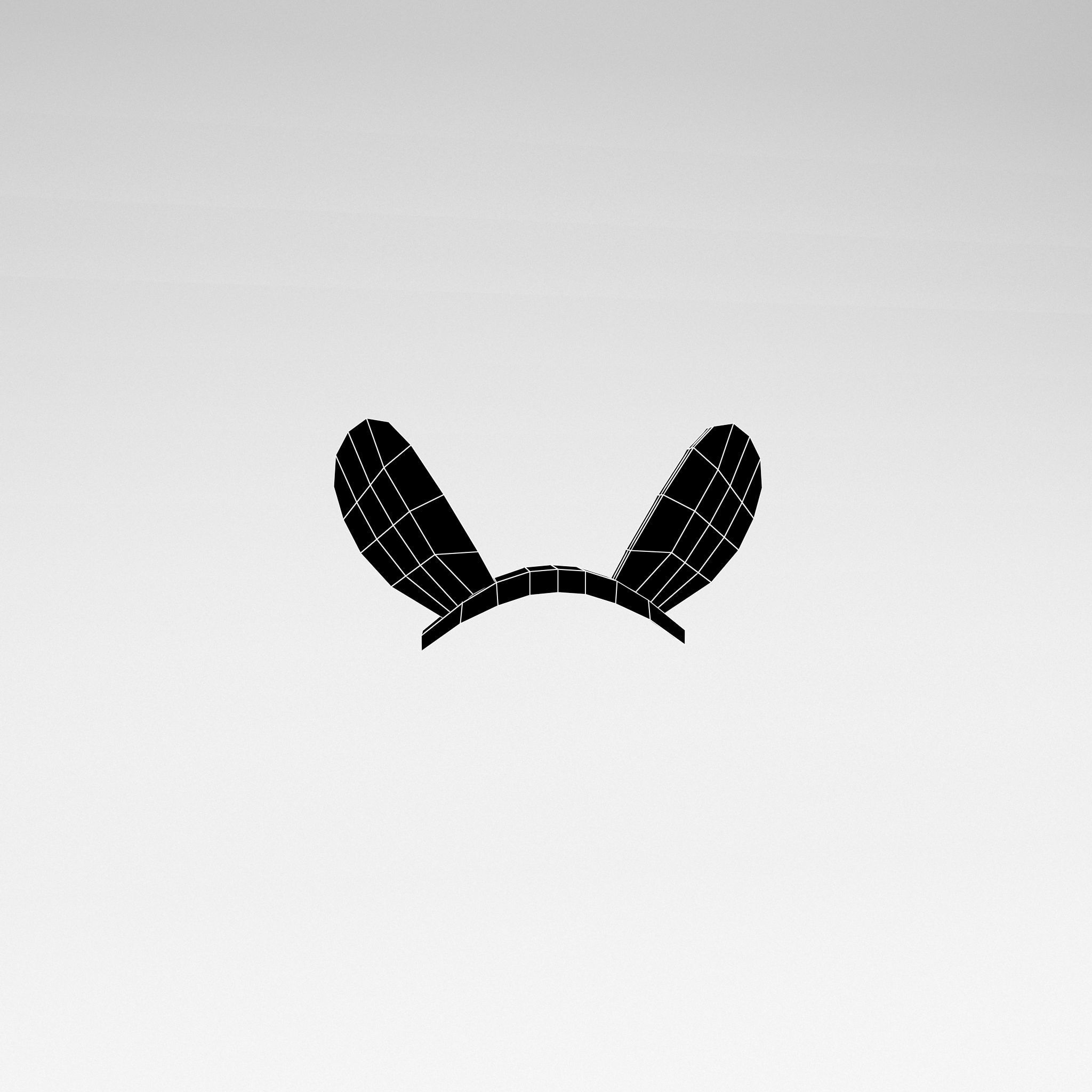 Low Poly Bunny Hairband v1 001 Low-poly 3D model_4