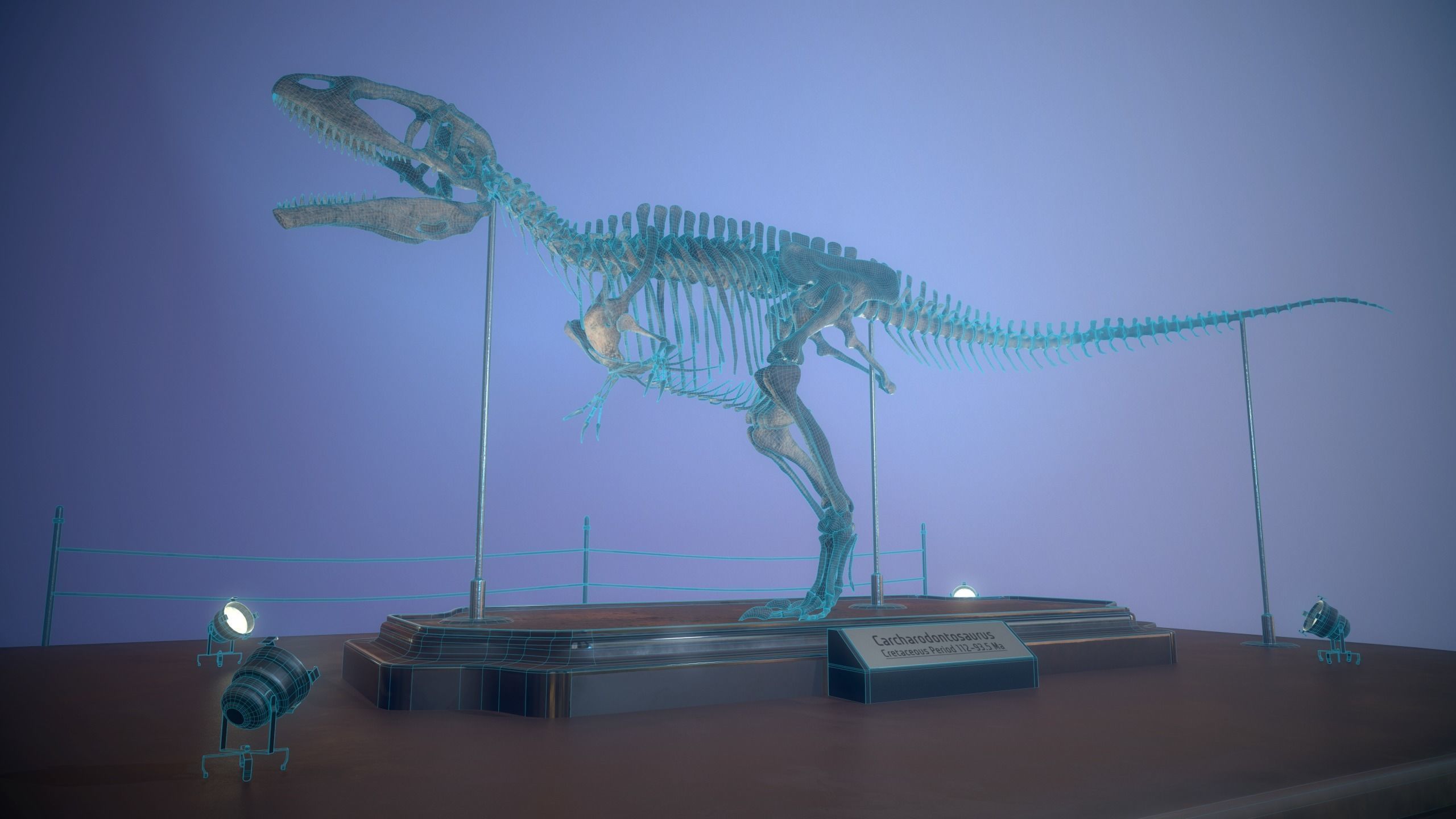 Carcharodontosaurus Skeleton 3D model_13