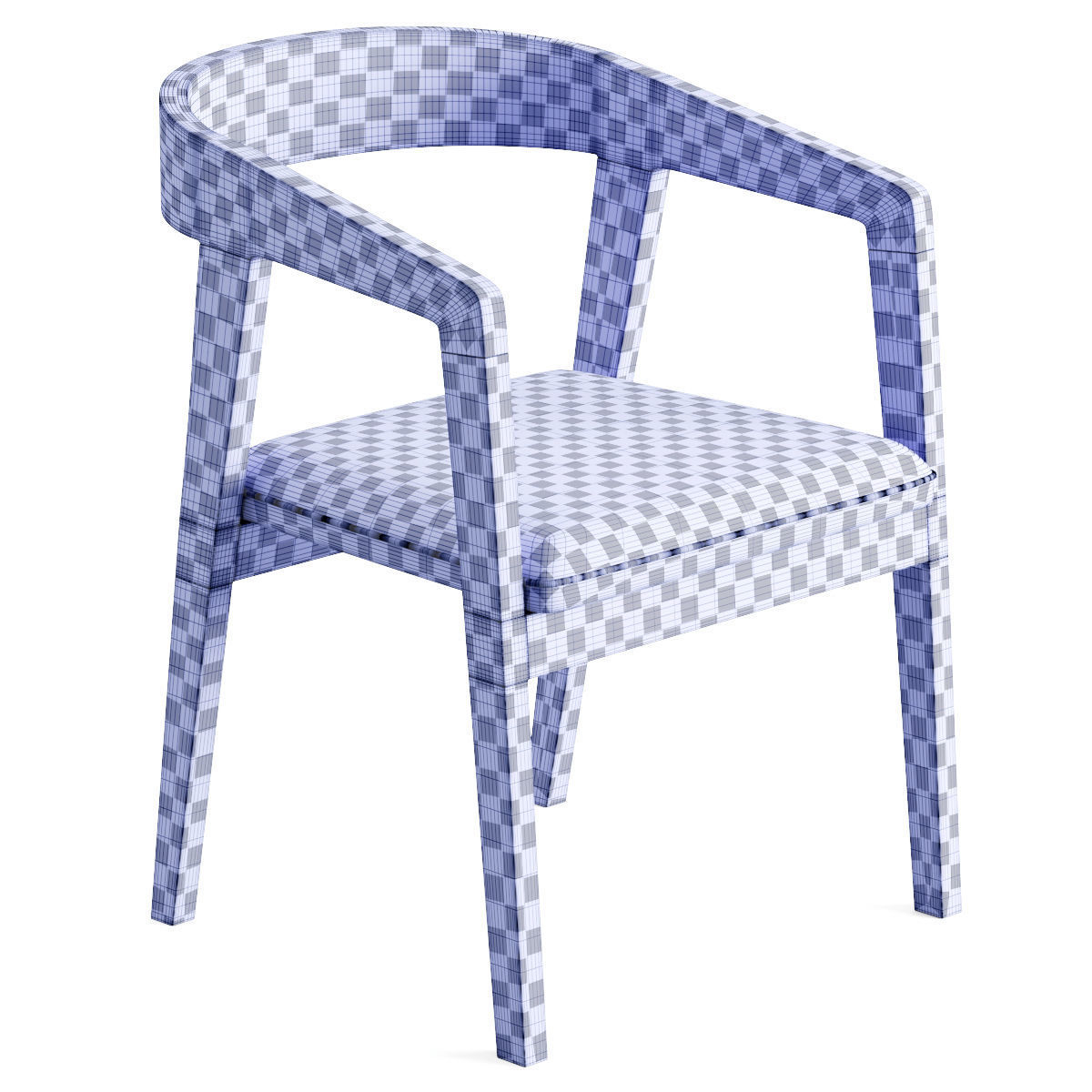 Chair wood 3D model_2
