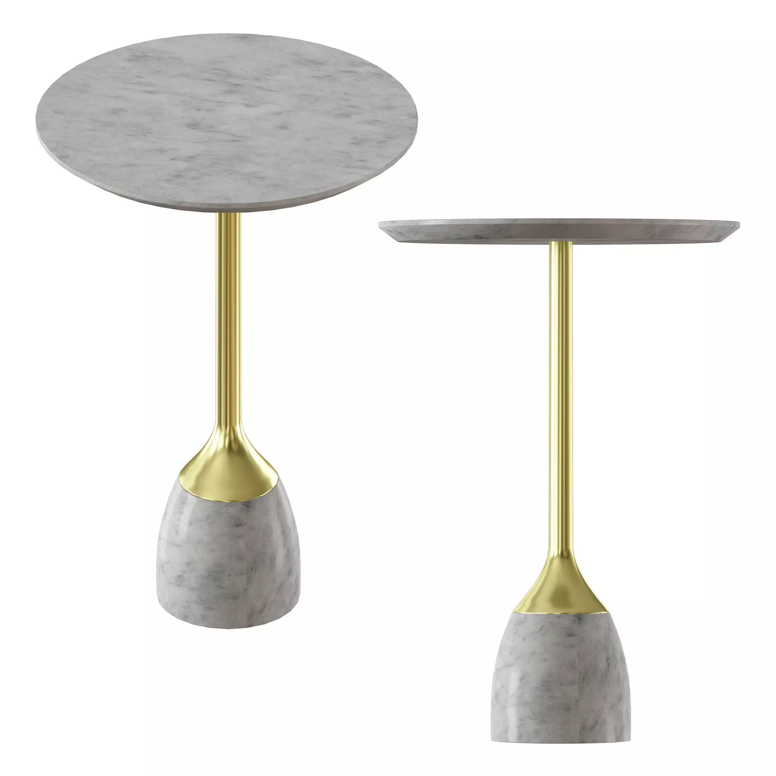 Leni Grey Marble Drink Table 3D model_0