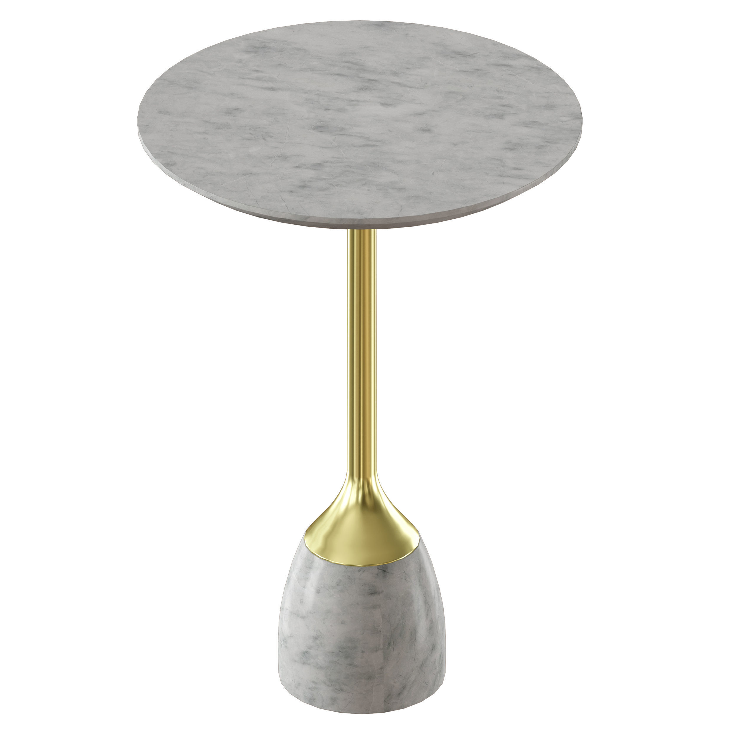 Leni Grey Marble Drink Table 3D model_1