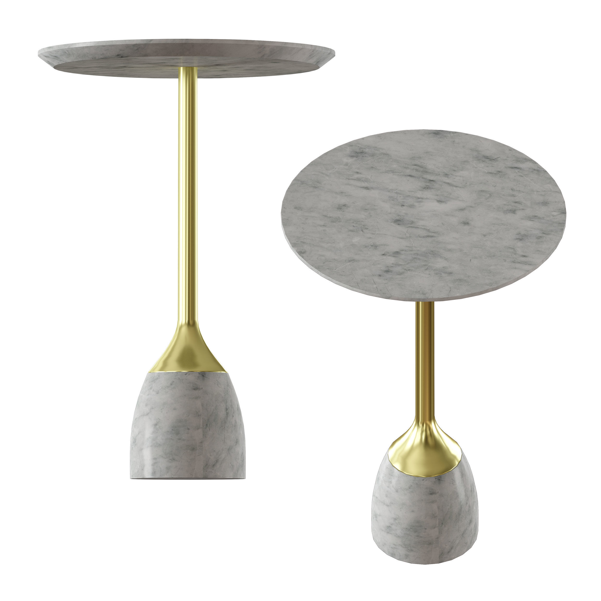 Leni Grey Marble Drink Table 3D model_3