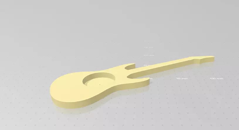 Guitar Clock base 3D print model_0