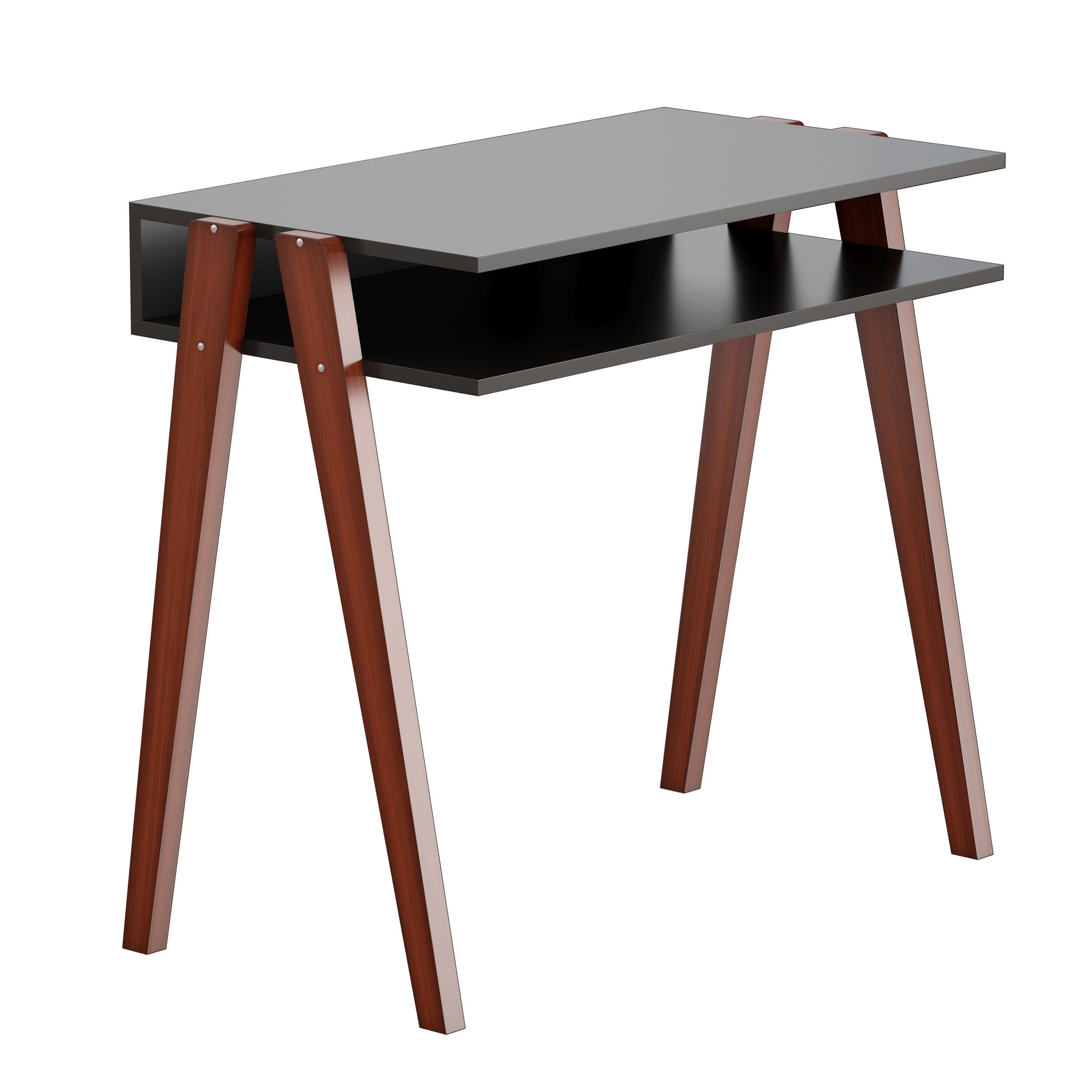 LAUREL DESK Black and White 3D model_5