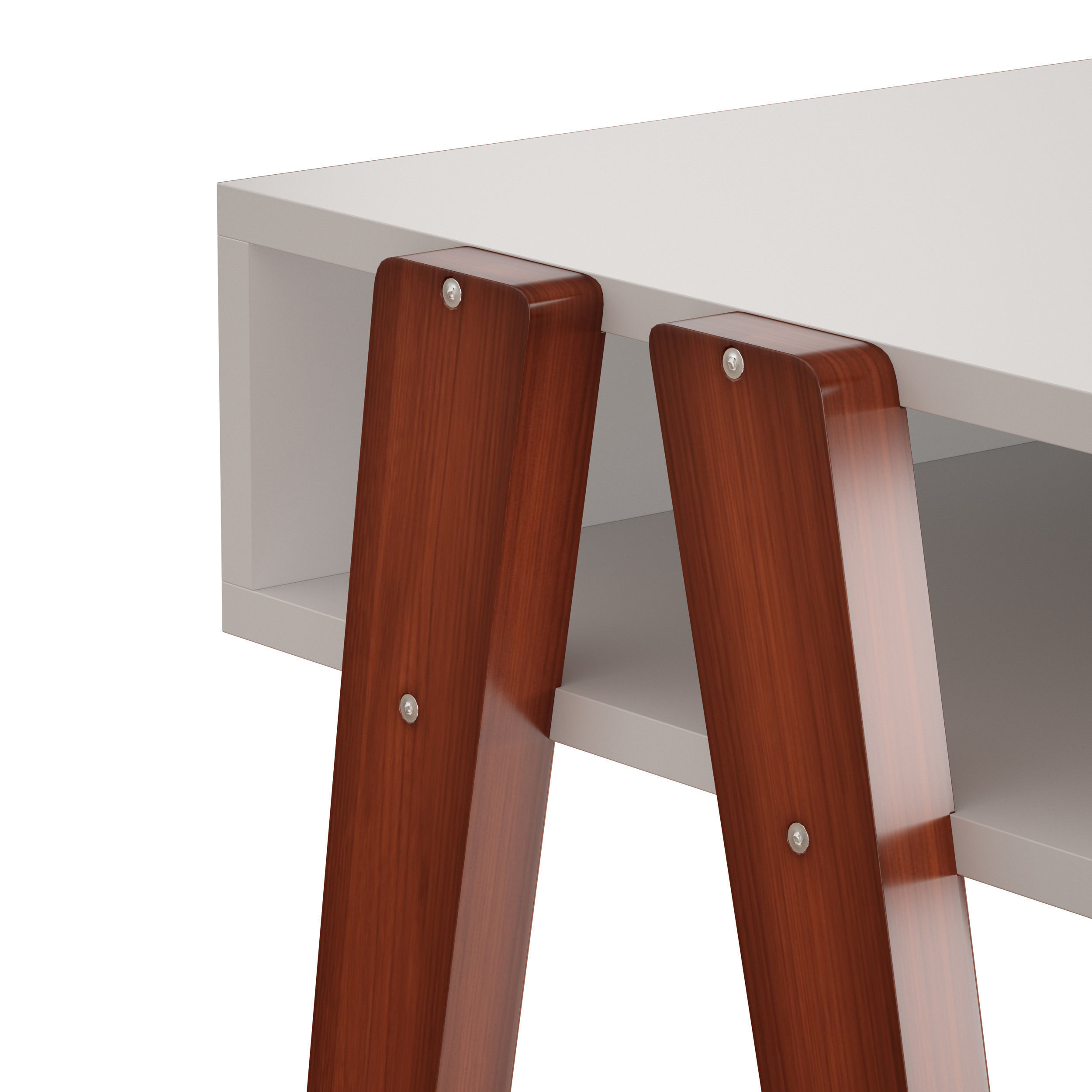 LAUREL DESK Black and White 3D model_2