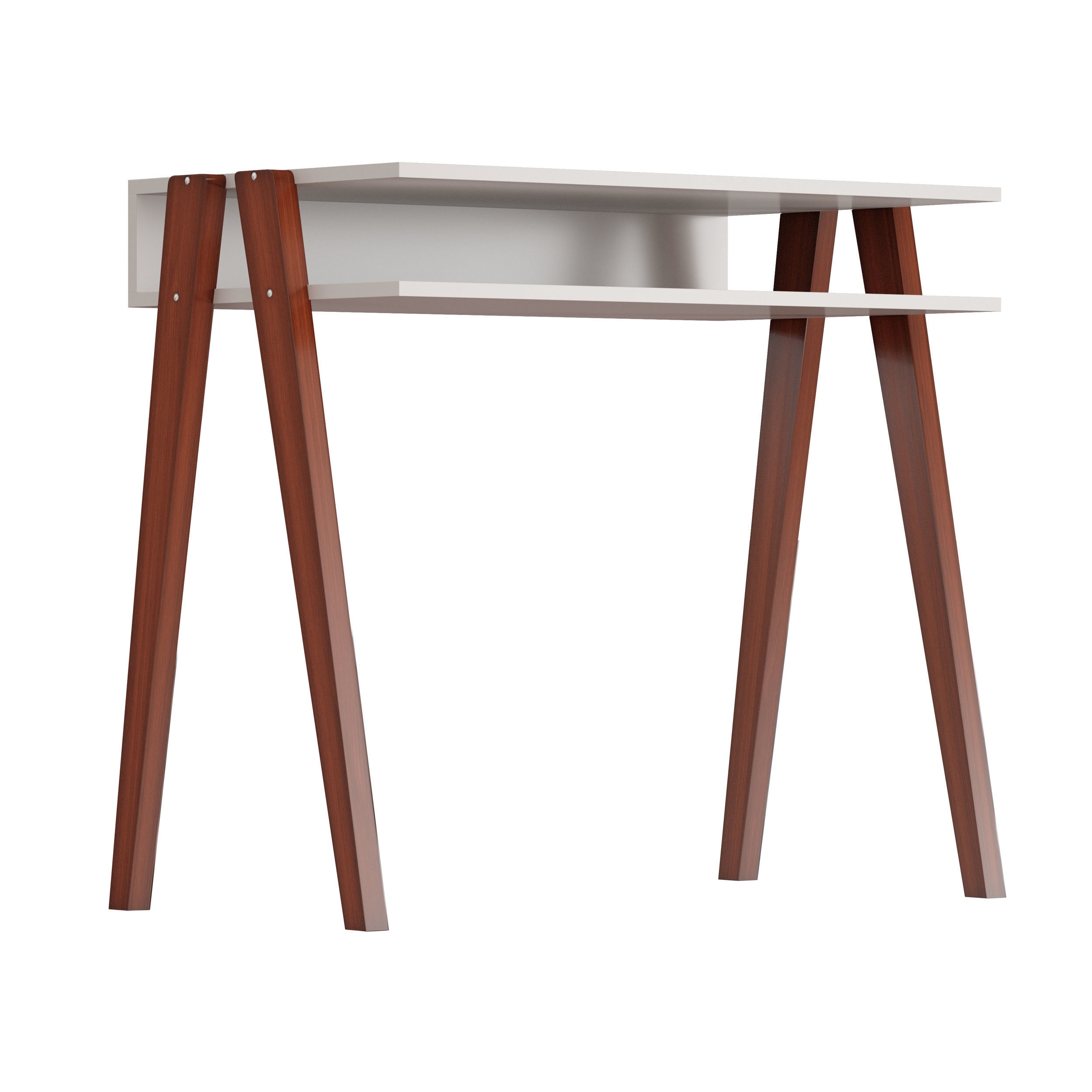 LAUREL DESK Black and White 3D model_4