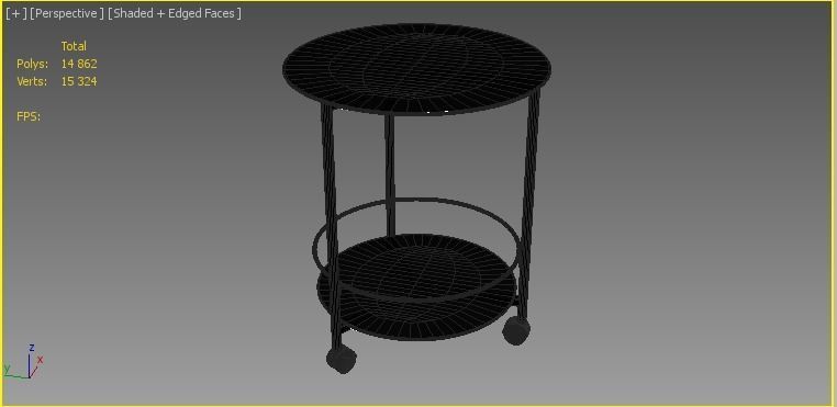GIBSON ROLLING END TABLE 3D model_6