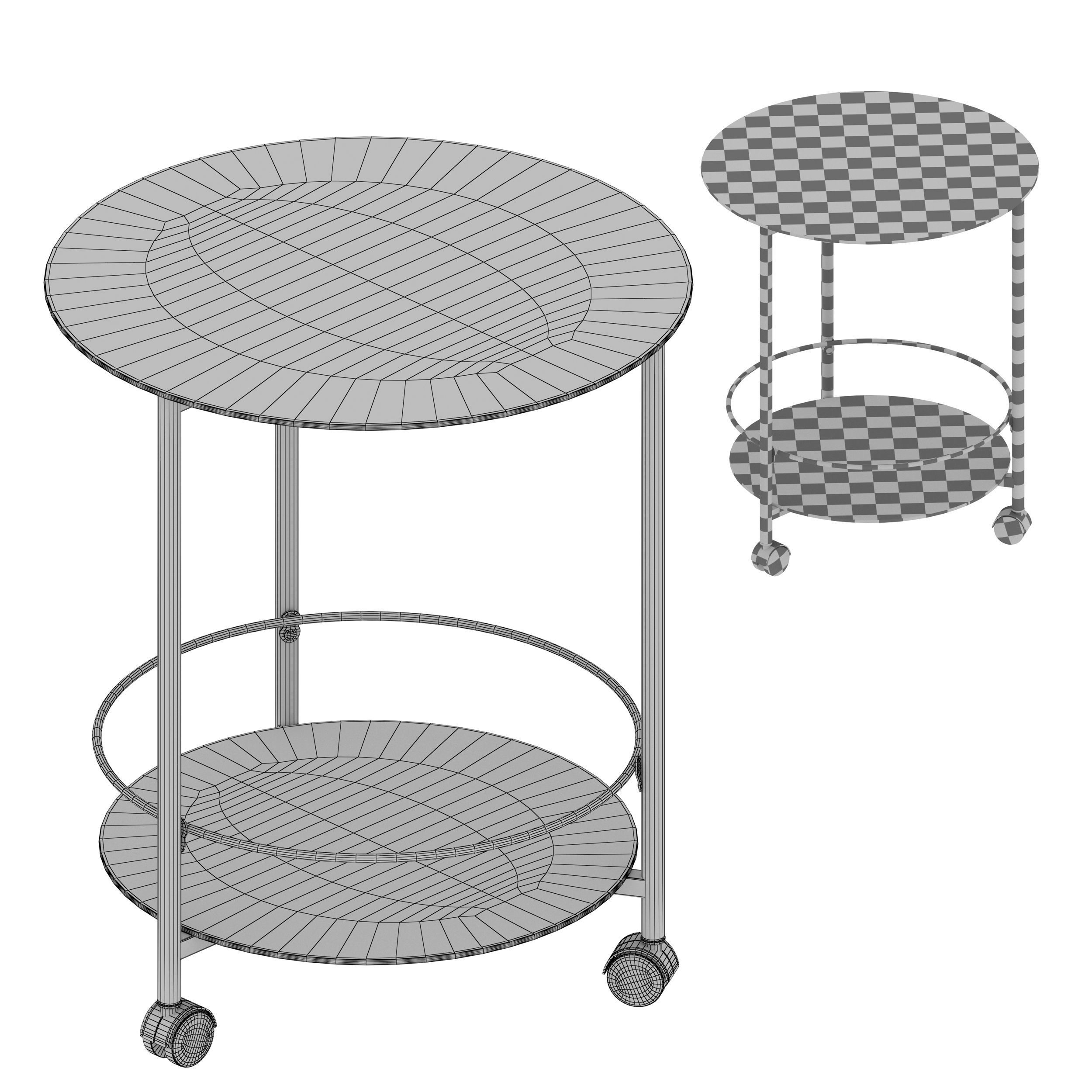 GIBSON ROLLING END TABLE 3D model_5