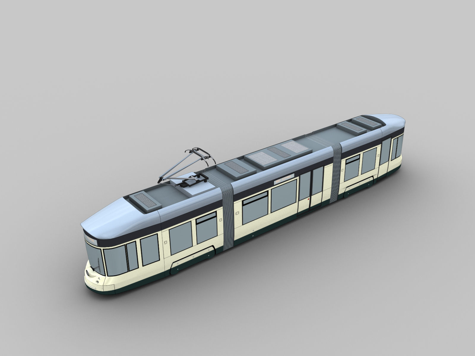 Linz Tram Austria Low-poly 3D model_4
