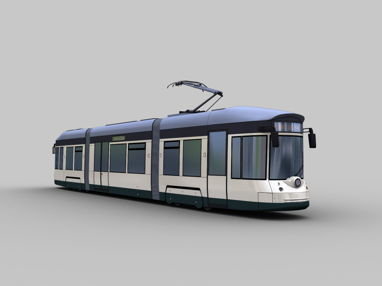 Linz Tram Austria Low-poly 3D model_7