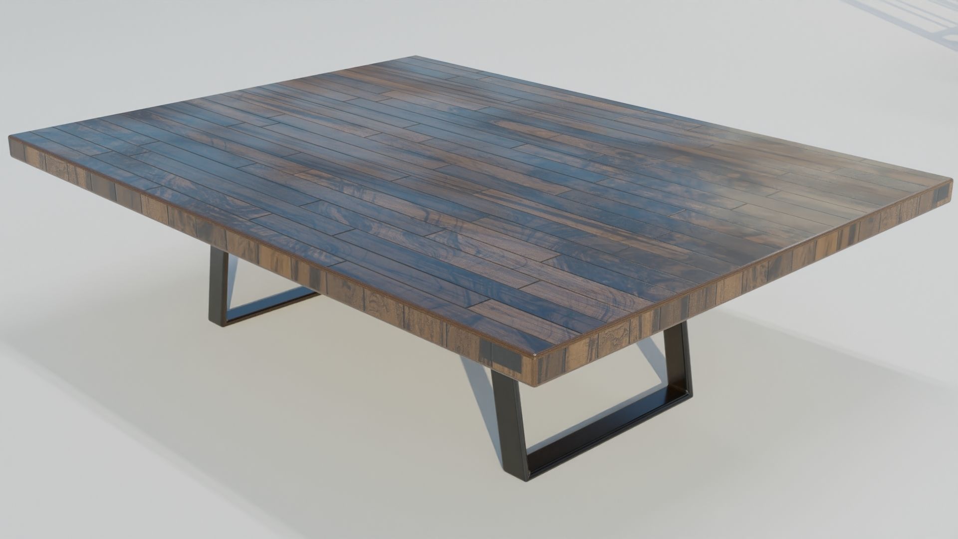 Interior and exterior wooden tables and stools 3d models Low-poly 3D model_7
