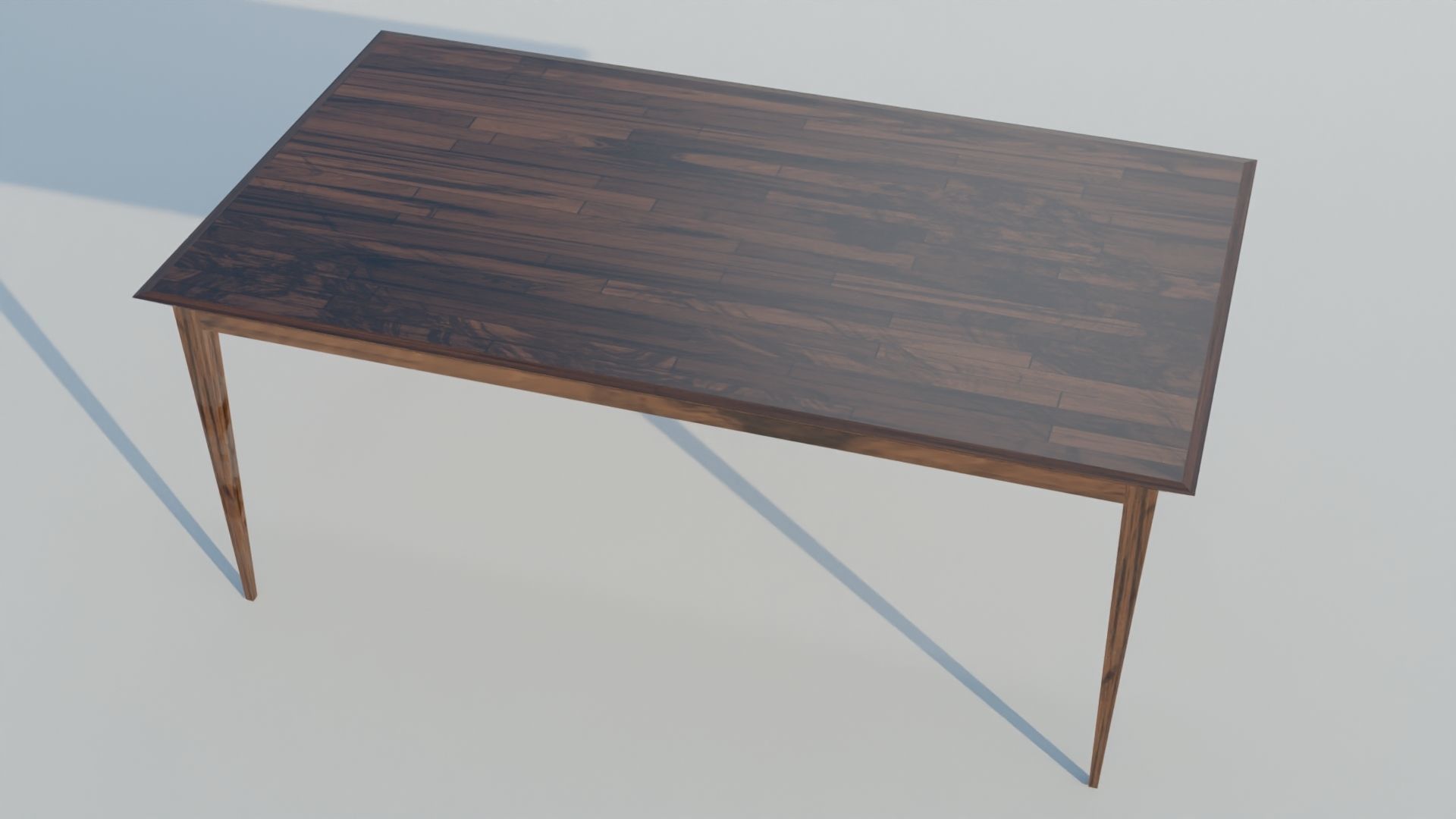 Interior and exterior wooden tables and stools 3d models Low-poly 3D model_9