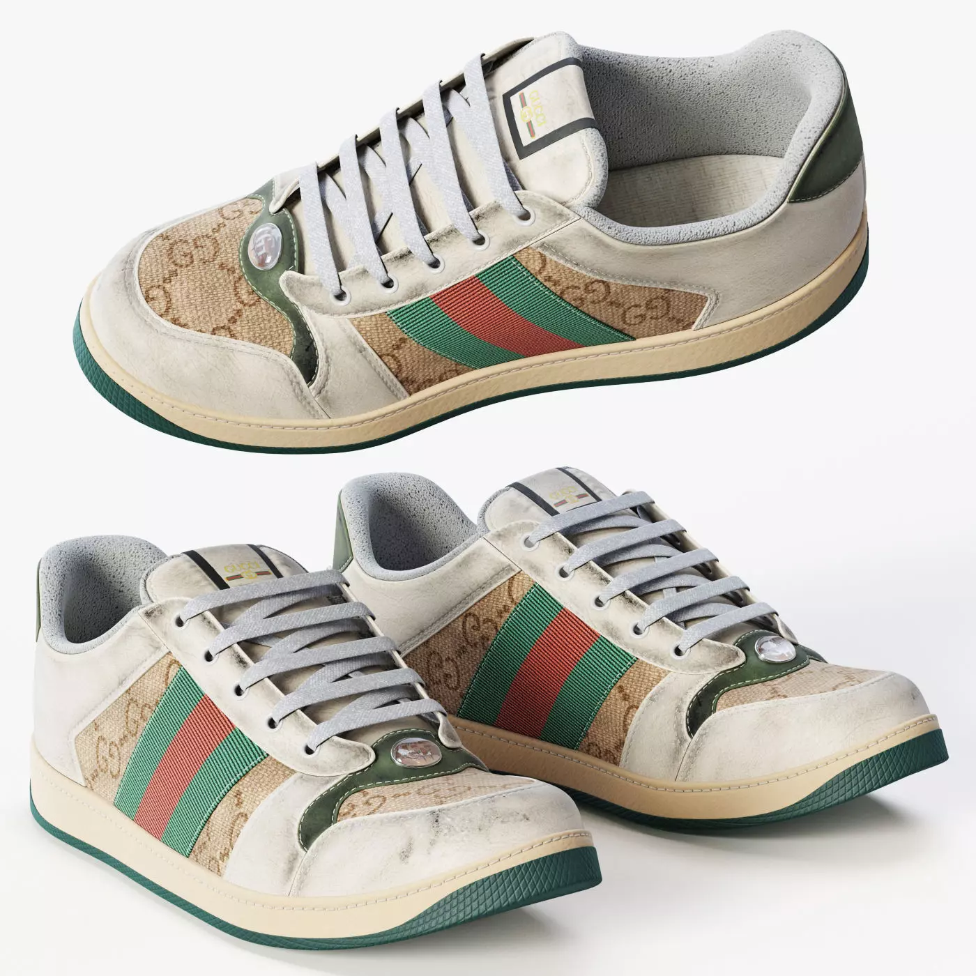 Leather Sneakers Screener 3D model_0