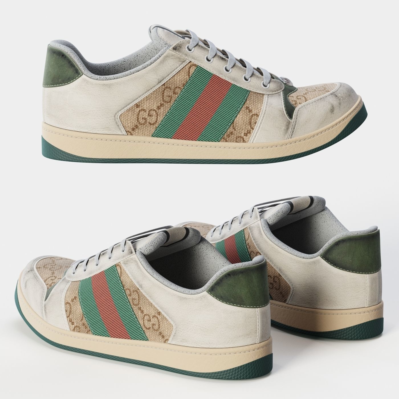 Leather Sneakers Screener 3D model_1