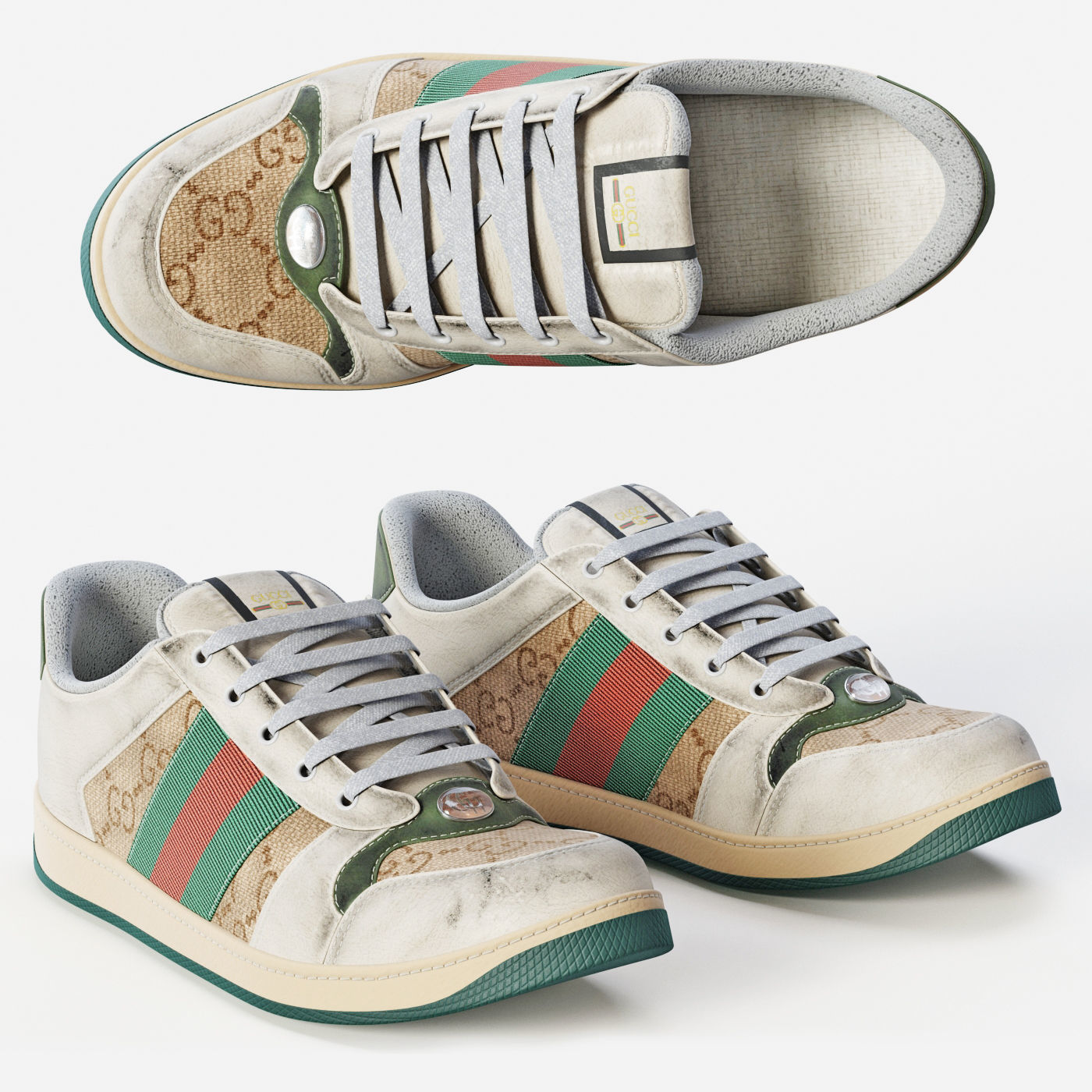 Leather Sneakers Screener 3D model_2