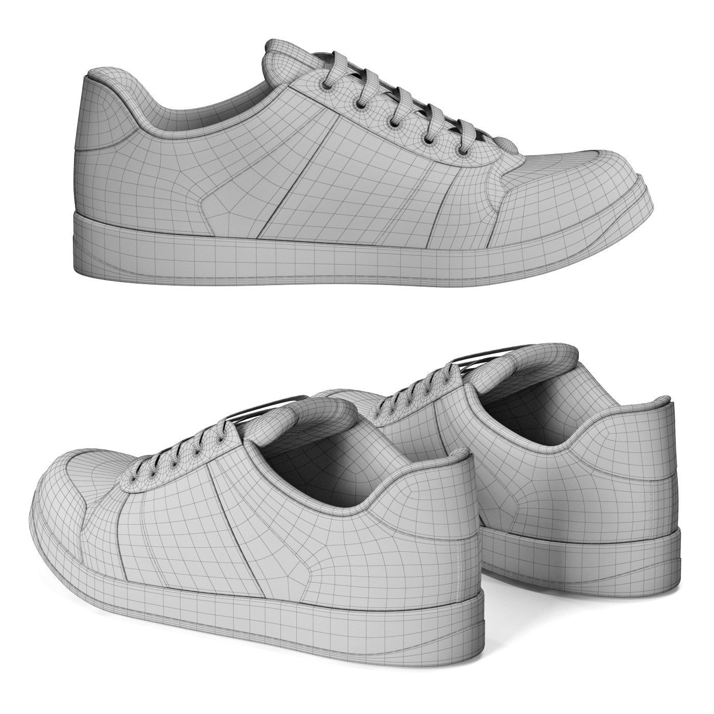 Leather Sneakers Screener 3D model_5