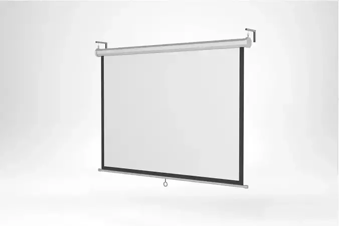  Projection Screen for Projector Ceiling Hanging Style Low-poly 3D model