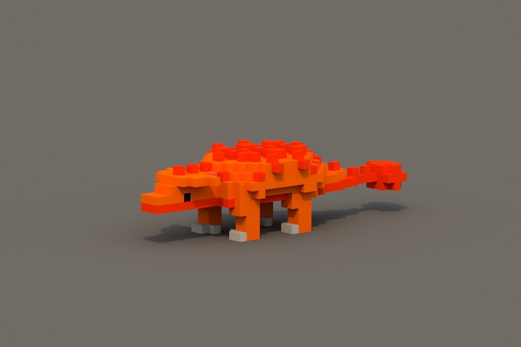 Dinosaur Voxel Pack Low-poly 3D model_5