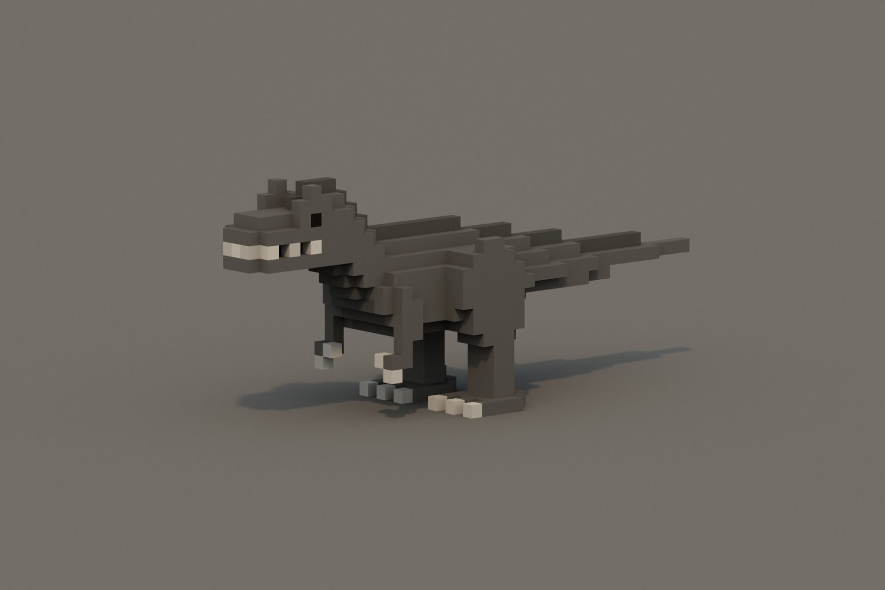 Dinosaur Voxel Pack Low-poly 3D model_7