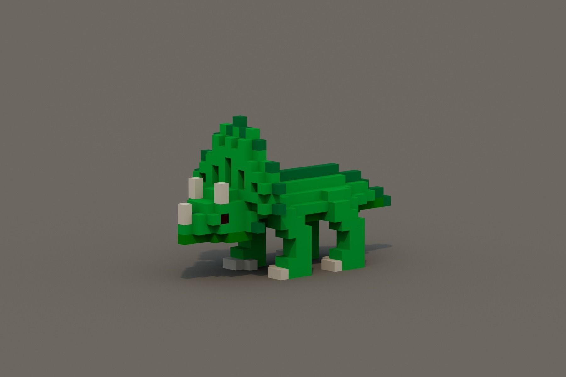 Dinosaur Voxel Pack Low-poly 3D model_1