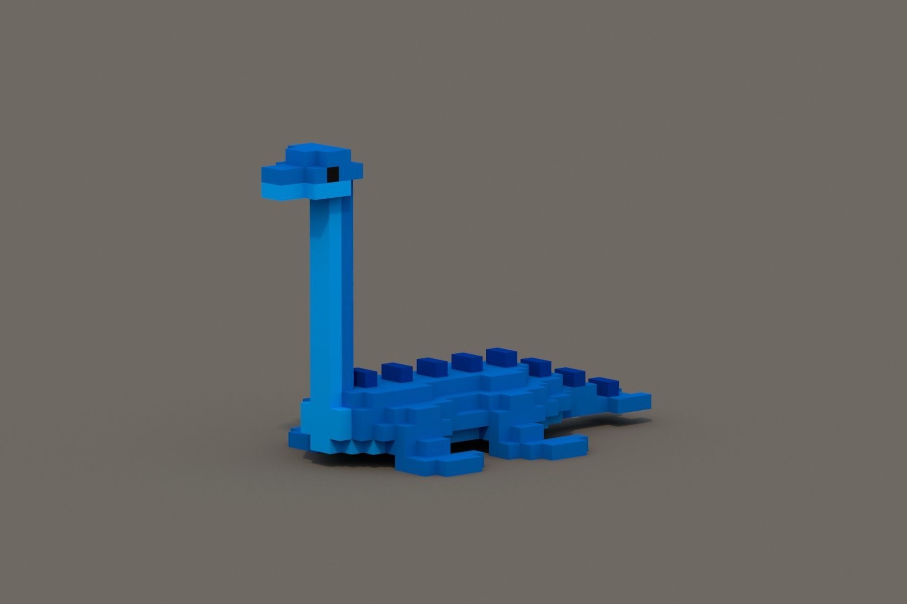 Dinosaur Voxel Pack Low-poly 3D model_10