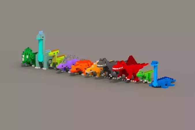 Dinosaur Voxel Pack