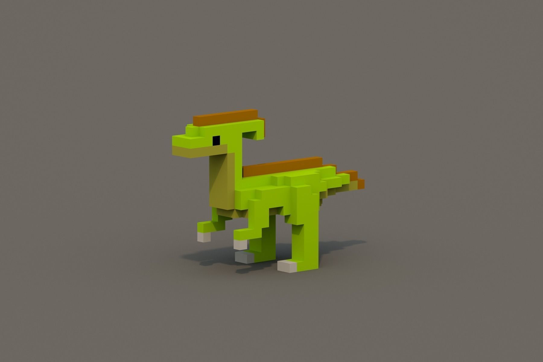 Dinosaur Voxel Pack Low-poly 3D model_3