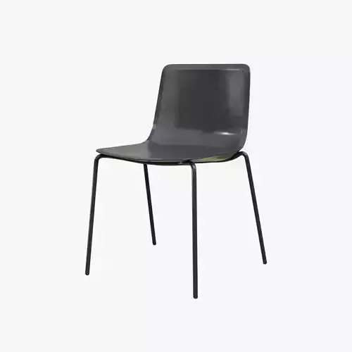 PATO 4 Leg Chair-black painted Low-poly 3D model