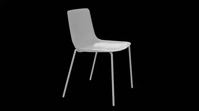 PATO 4 Leg Chair-white painted