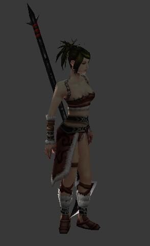 Female Barbarian 3D model_3