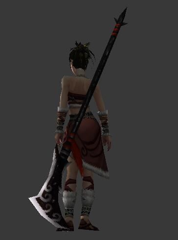 Female Barbarian 3D model_2