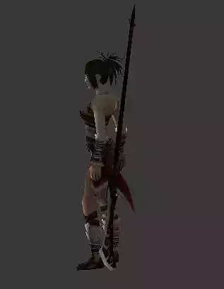 Female Barbarian 3D model