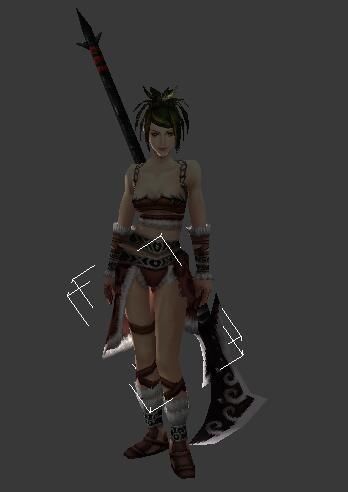 Female Barbarian 3D model_1