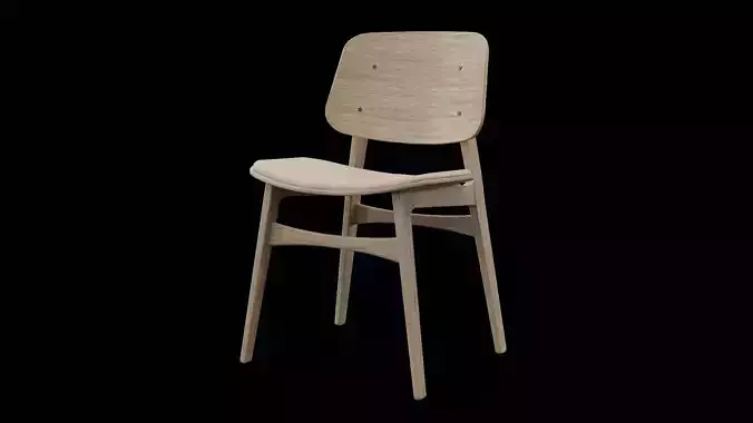 Soborg Chair-3051-lacquered oak and leather