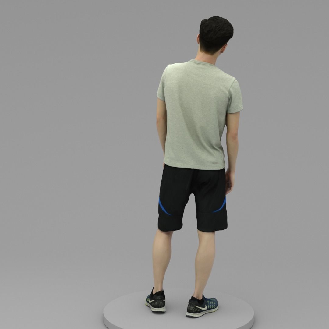 A Young Man Standing Alone II 3D model_3