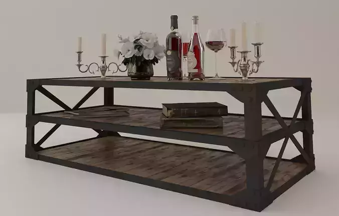 Tea table set with accessories