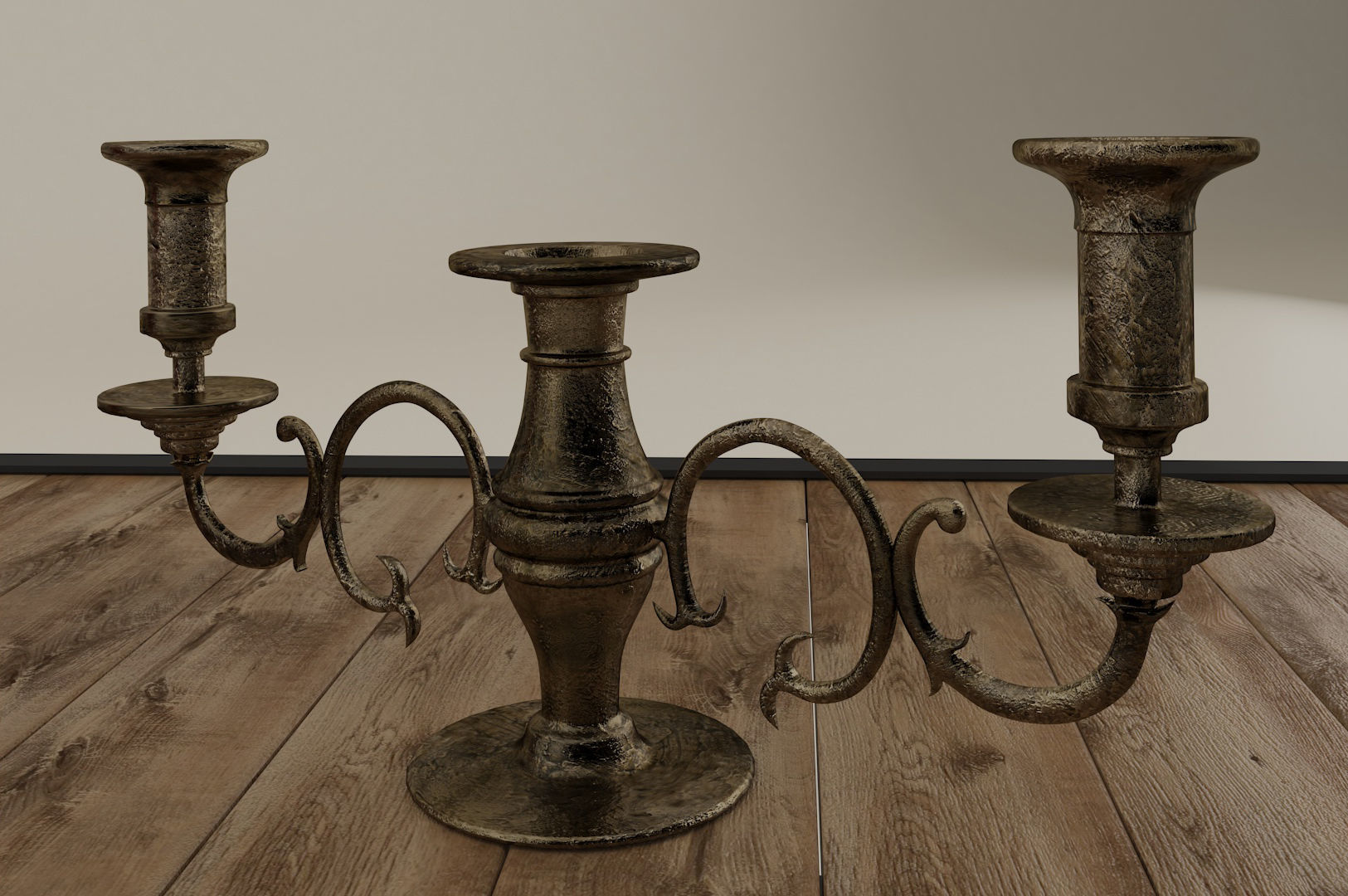 Tea table set with accessories 3D model_7