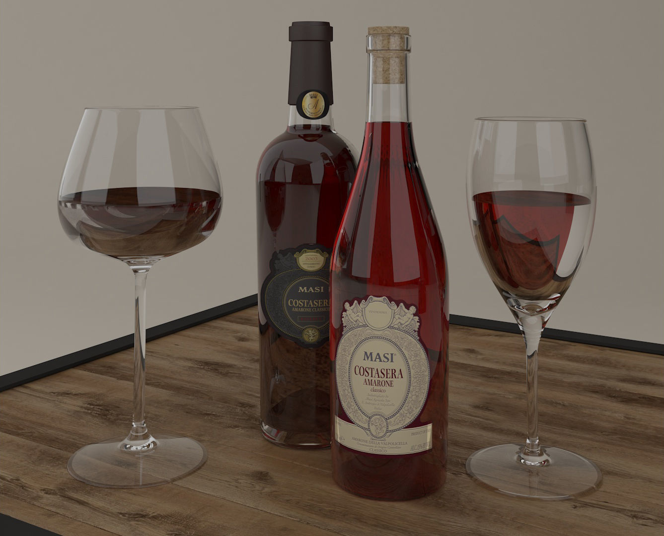 Tea table set with accessories 3D model_9