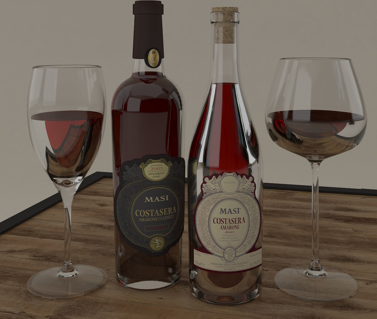 Tea table set with accessories 3D model_11