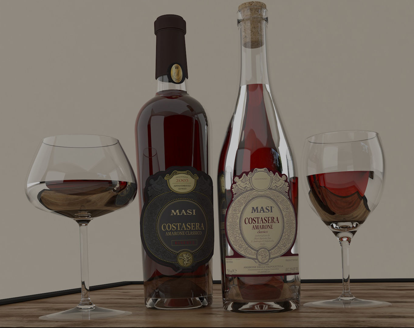 Tea table set with accessories 3D model_10