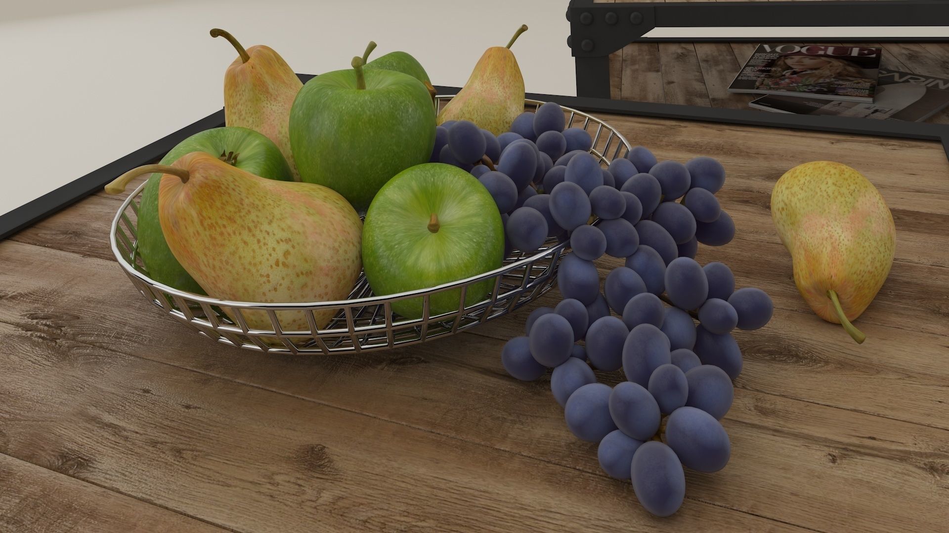 Tea table set with accessories 3D model_13