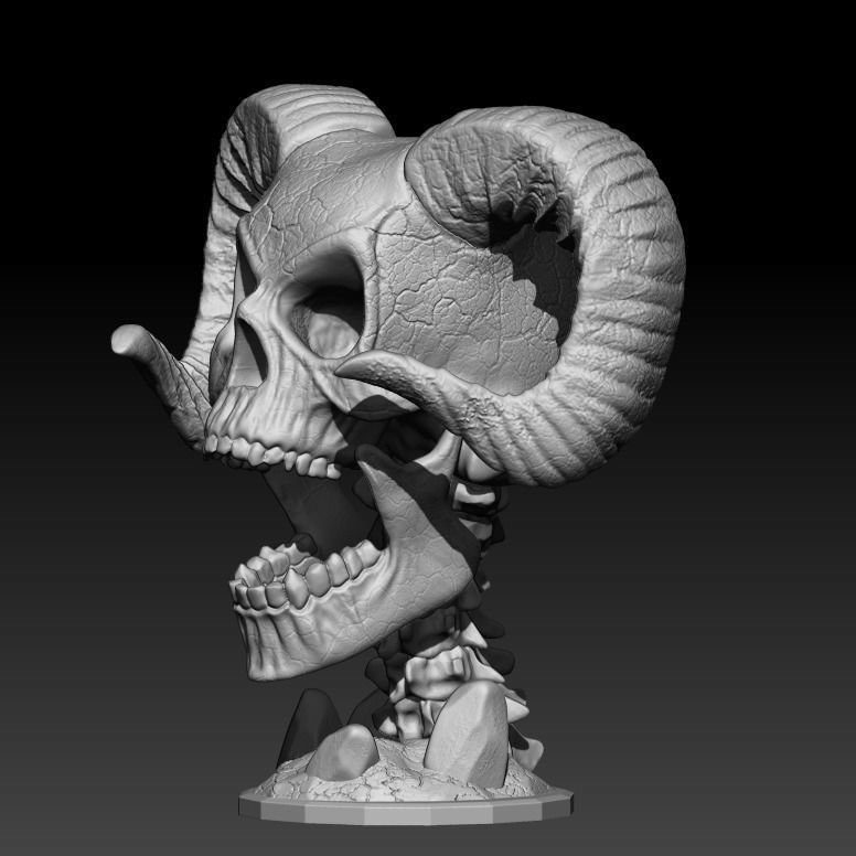 DEMON SKULL 3D print model_10
