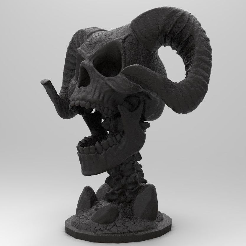 DEMON SKULL 3D print model_0