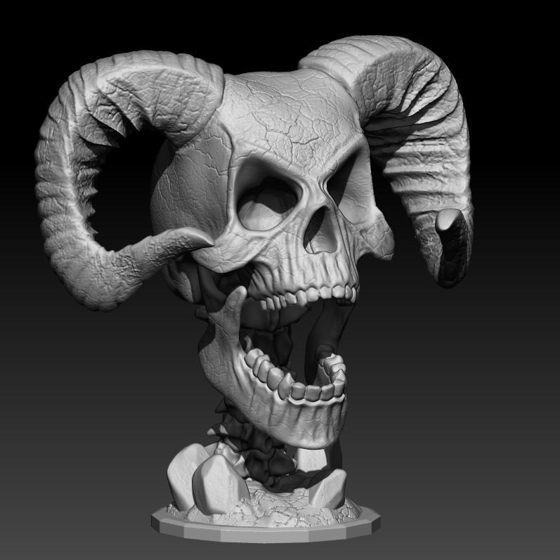 DEMON SKULL 3D print model_8