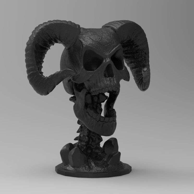 DEMON SKULL 3D print model_1