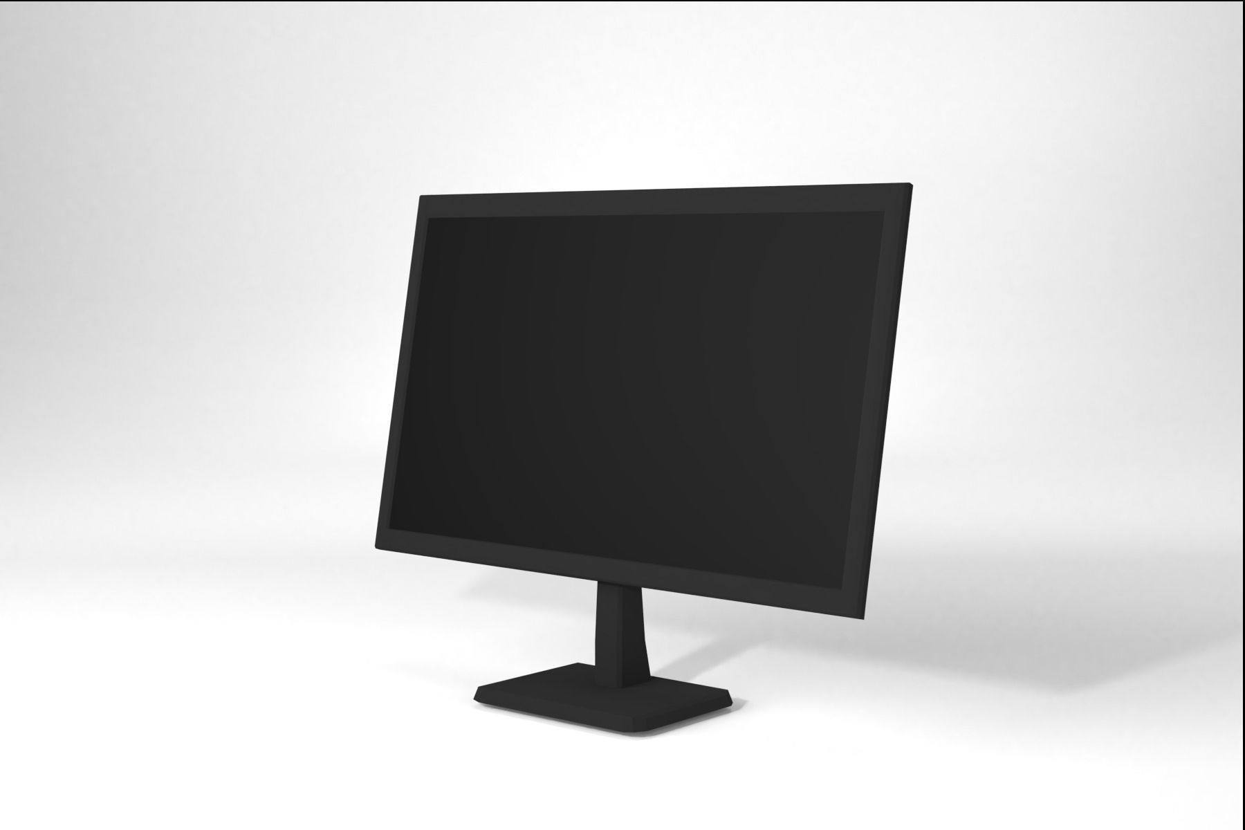 Computer Monitor Low-poly Model Low-poly 3D model_1